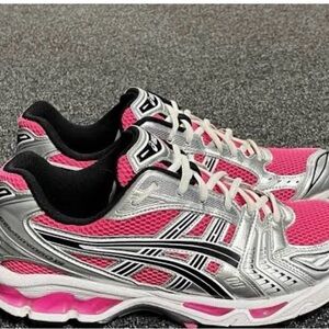 ASICS Women's Athletic Shoes in Pink and Silver